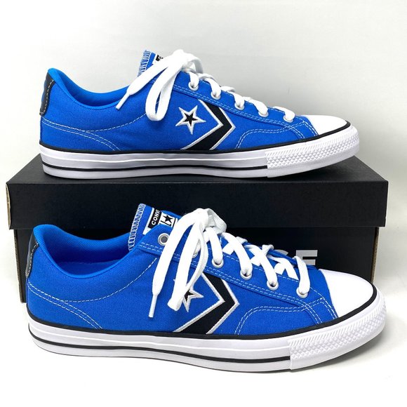 Converse STAR PLAYER Low Canvas Blue Sneakers Men - Picture 2 of 10